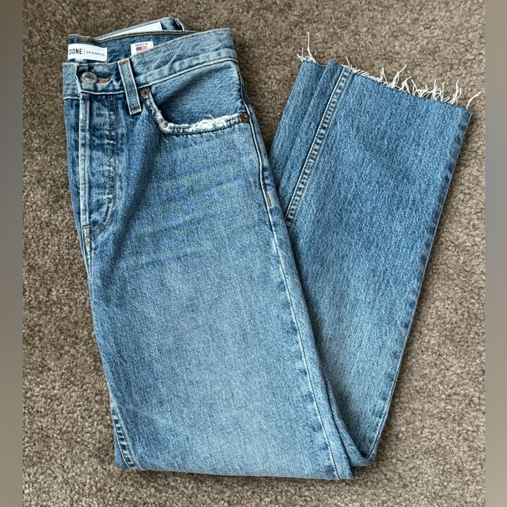 Re/Done Jeans with raw hem size 25